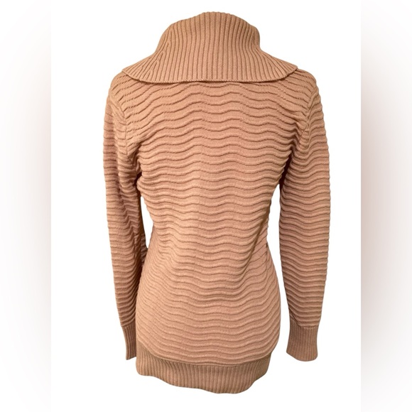Calvin Klein Cowl Neck Blush Pink Textured Sweater‎ - Picture 2 of 3